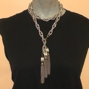 Oval metal link necklace